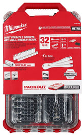 Milwaukee 48-22-9482 Metric Ratchet and Socket Set, Specifications: 3/8 in Drive